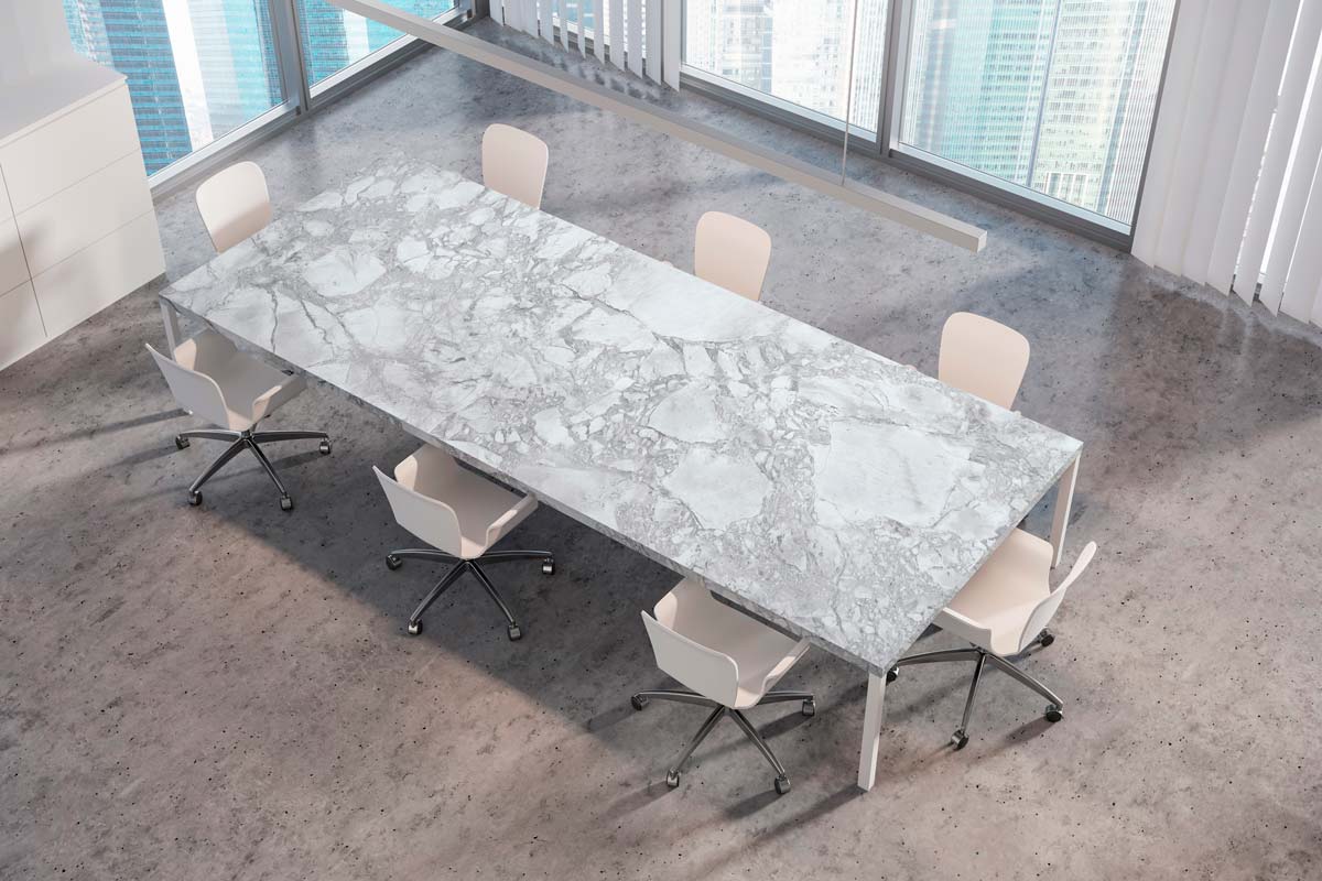 Slate lab architecture concrete marmo superwhite rivestimento arredamento tavolo