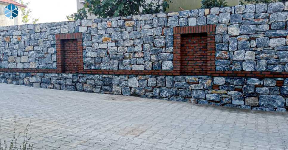 Mugla Siyahi Moloz Yapi Tasi Kare Formlu Dogal Yuzey 2