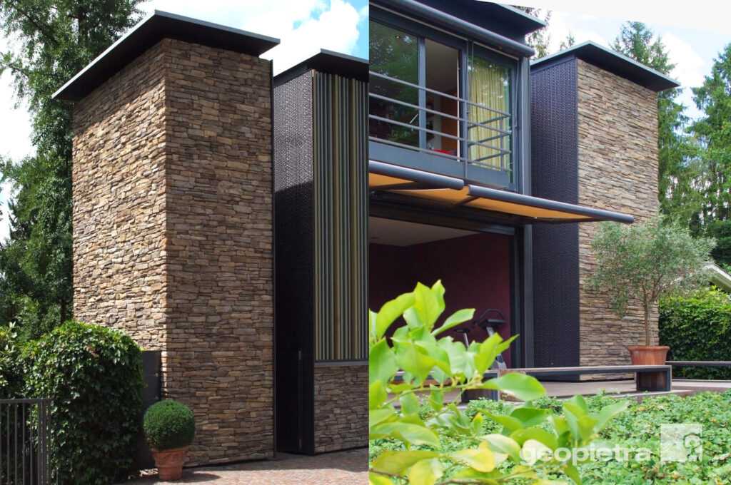 villa lusso geopietra rivestimento